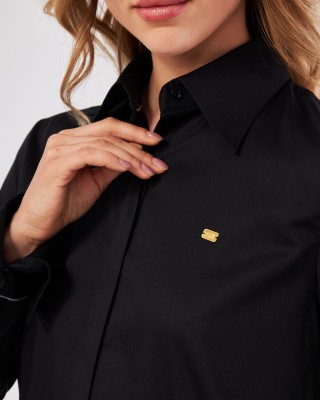 GOLD SHIRT | LUXURY GOLD SHIRT FOR WOMEN W/ 1 GRAM 24K GOLD BAR - BLACK