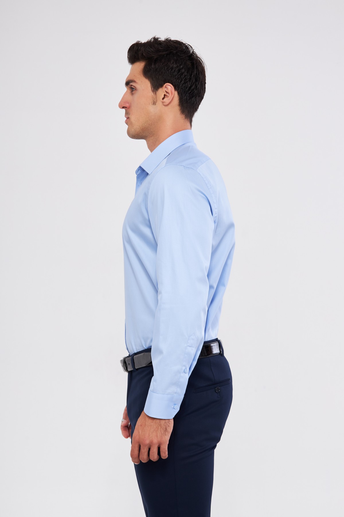 GOLD SHIRT | LUXURY GOLD SHIRT FOR MEN W/ 1 GRAM 24K GOLD BAR - AQUA BLUE Men's Luxury Shirt w/ 24 Carat 1 gram Gold Bar