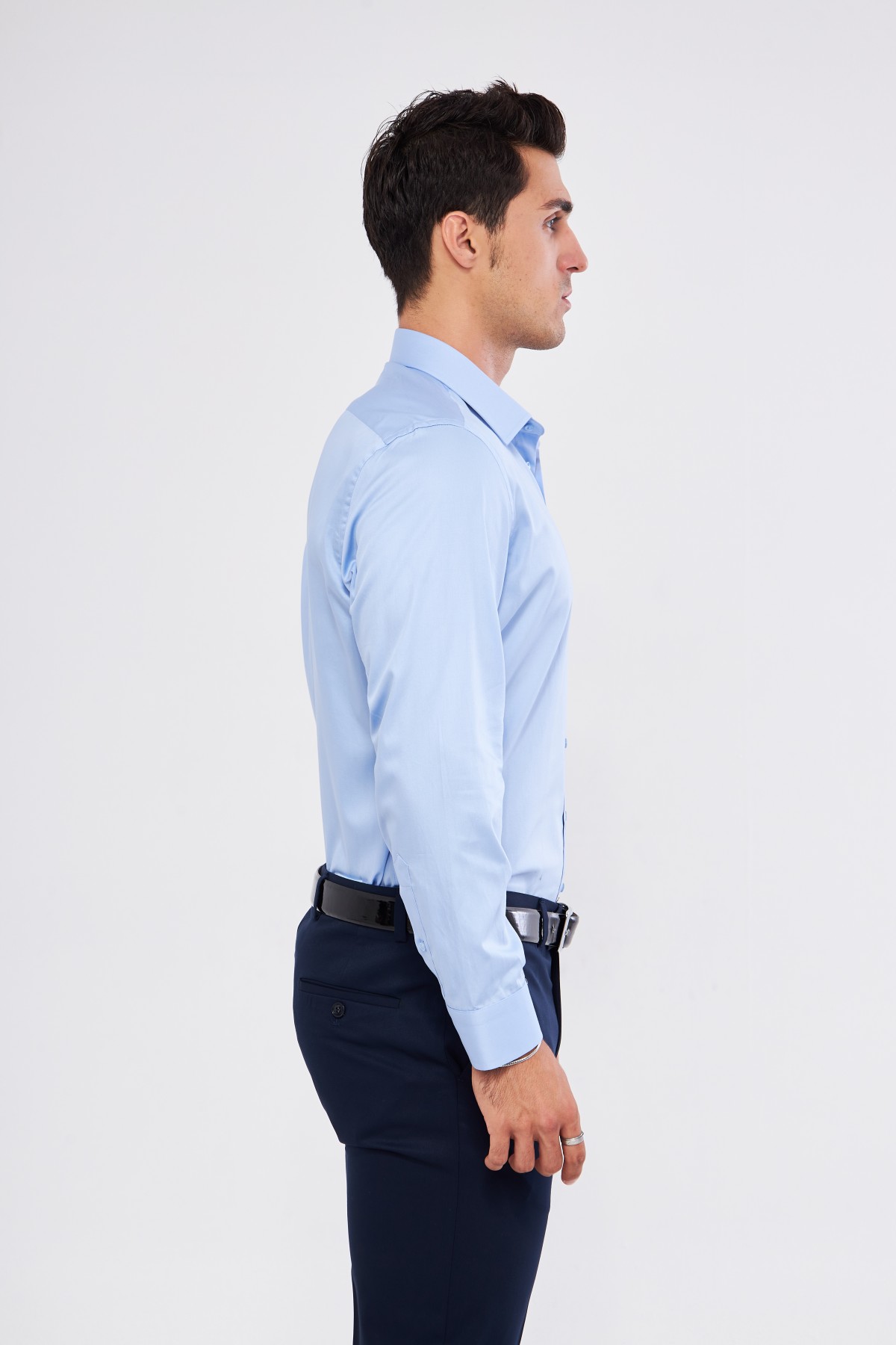 GOLD SHIRT | LUXURY GOLD SHIRT FOR MEN W/ 1 GRAM 24K GOLD BAR - AQUA BLUE Men's Luxury Shirt w/ 24 Carat 1 gram Gold Bar