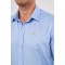 GOLD SHIRT | LUXURY GOLD SHIRT FOR MEN W/ 1 GRAM 24K GOLD BAR - AQUA BLUE