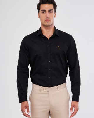 GOLD SHIRT | LUXURY GOLD SHIRT FOR MEN W/ 1 GRAM 24K GOLD BAR - BLACK