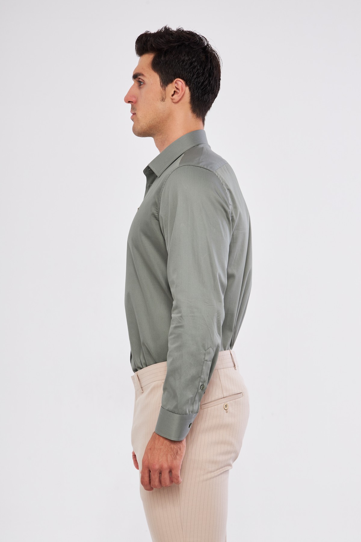 GOLD SHIRT | LUXURY GOLD SHIRT FOR MEN W/ 1 GRAM 24K GOLD BAR - KHAKI GOLD SHIRT | LUXURY GOLD SHIRT FOR MEN W/ 1 GRAM 24K GOLD BAR - KHAKI