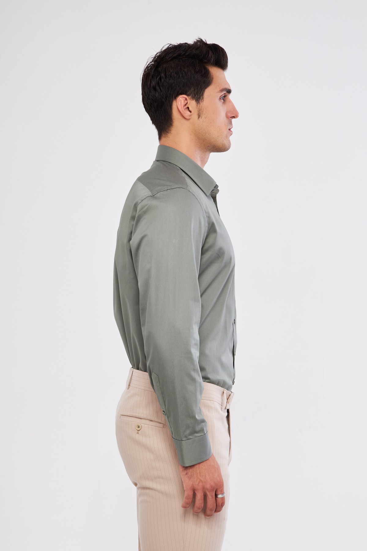 GOLD SHIRT | LUXURY GOLD SHIRT FOR MEN W/ 1 GRAM 24K GOLD BAR - KHAKI GOLD SHIRT | LUXURY GOLD SHIRT FOR MEN W/ 1 GRAM 24K GOLD BAR - KHAKI