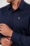 GOLD SHIRT | LUXURY GOLD SHIRT FOR MEN W/ 1 GRAM 24K GOLD BAR - NAVY BLUE GOLD SHIRT | LUXURY GOLD SHIRT FOR MEN W/ 1 GRAM 24K GOLD BAR - NAVY BLUE