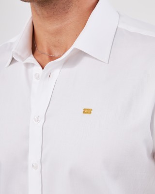 GOLD SHIRT | LUXURY GOLD SHIRT FOR MEN W/ 1 GRAM 24K GOLD BAR - WHITE