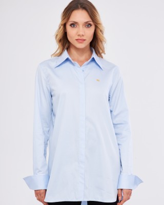 GOLD SHIRT | LUXURY GOLD SHIRT FOR WOMEN W/ 1 GRAM 24K GOLD BAR - BLUE