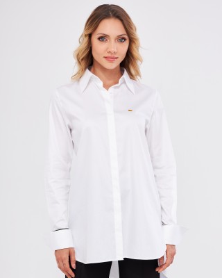 GOLD SHIRT | LUXURY GOLD SHIRT FOR WOMEN W/ 1 GRAM 24K GOLD BAR - WHITE